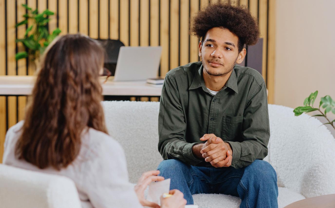 Man participating in individual therapy in Colorado Springs.