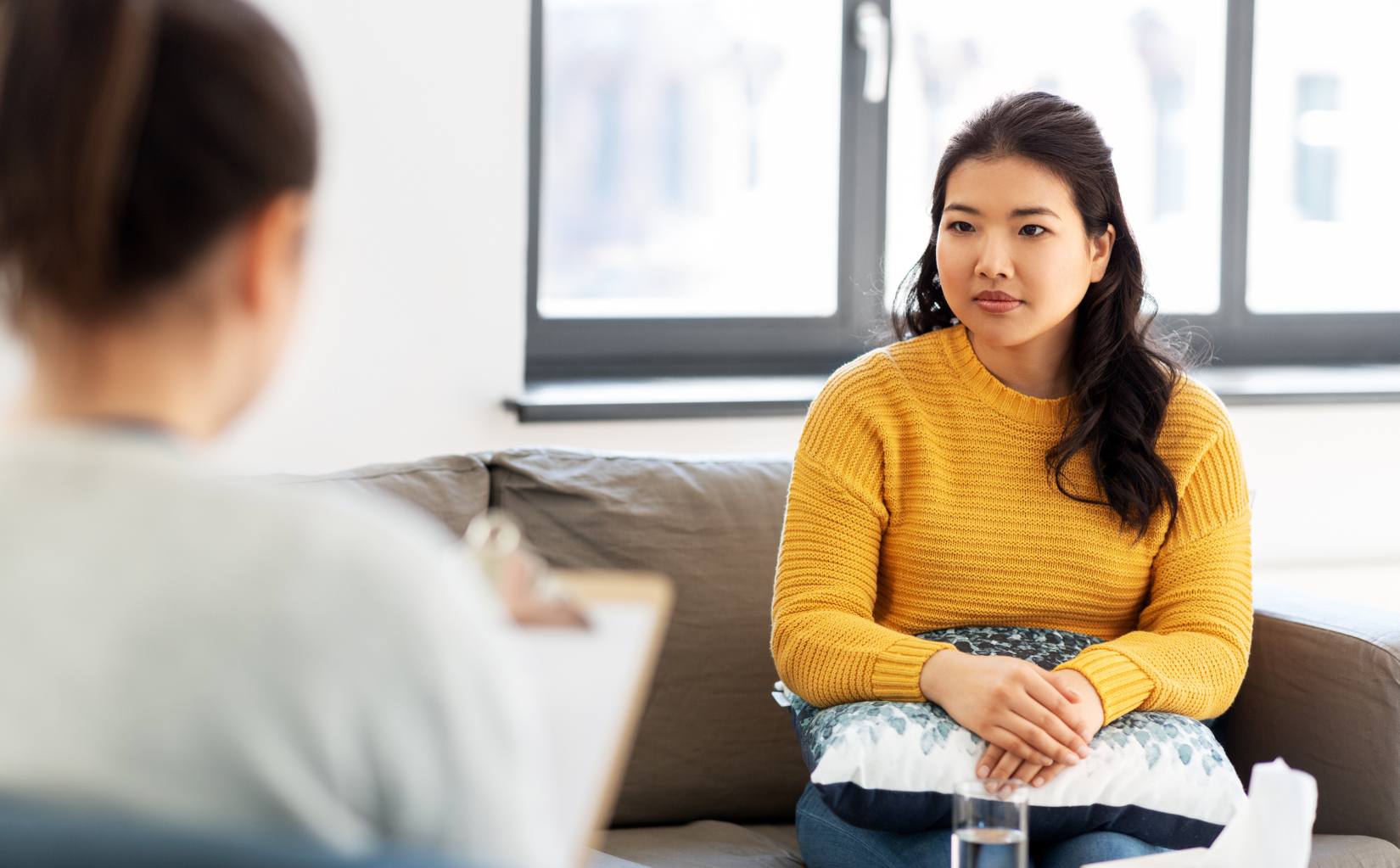 Woman in a therapy session for OCD treatment in Colorado Springs.