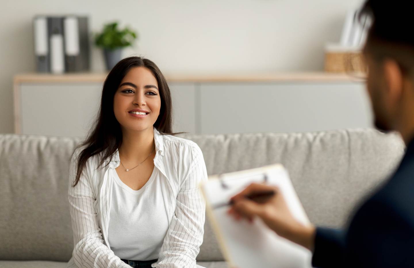 Woman participating in a therapy session for borderline personality disorder treatment in Colorado Springs.